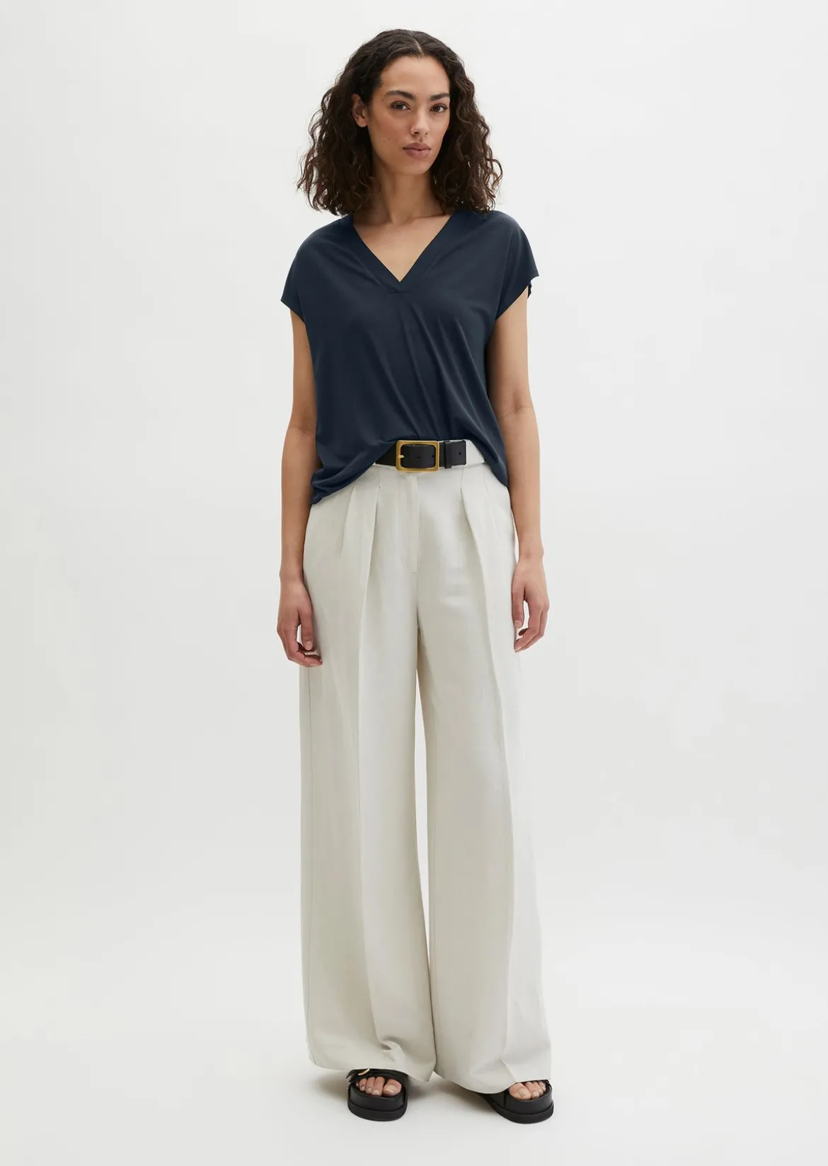Ärmellose Jerseybluse relaxed aus LENZING™ ECOVERO™