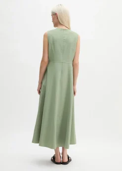 Ärmelloses Kleid regular aus Organic-Cotton-Lyocell-Leinen-Mix