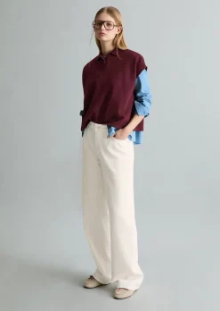 Ärmelloses Poloshirt wide aus Organic Cotton