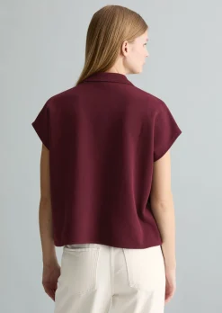 Ärmelloses Poloshirt wide aus Organic Cotton