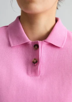 Ärmelloses Poloshirt wide aus Organic Cotton