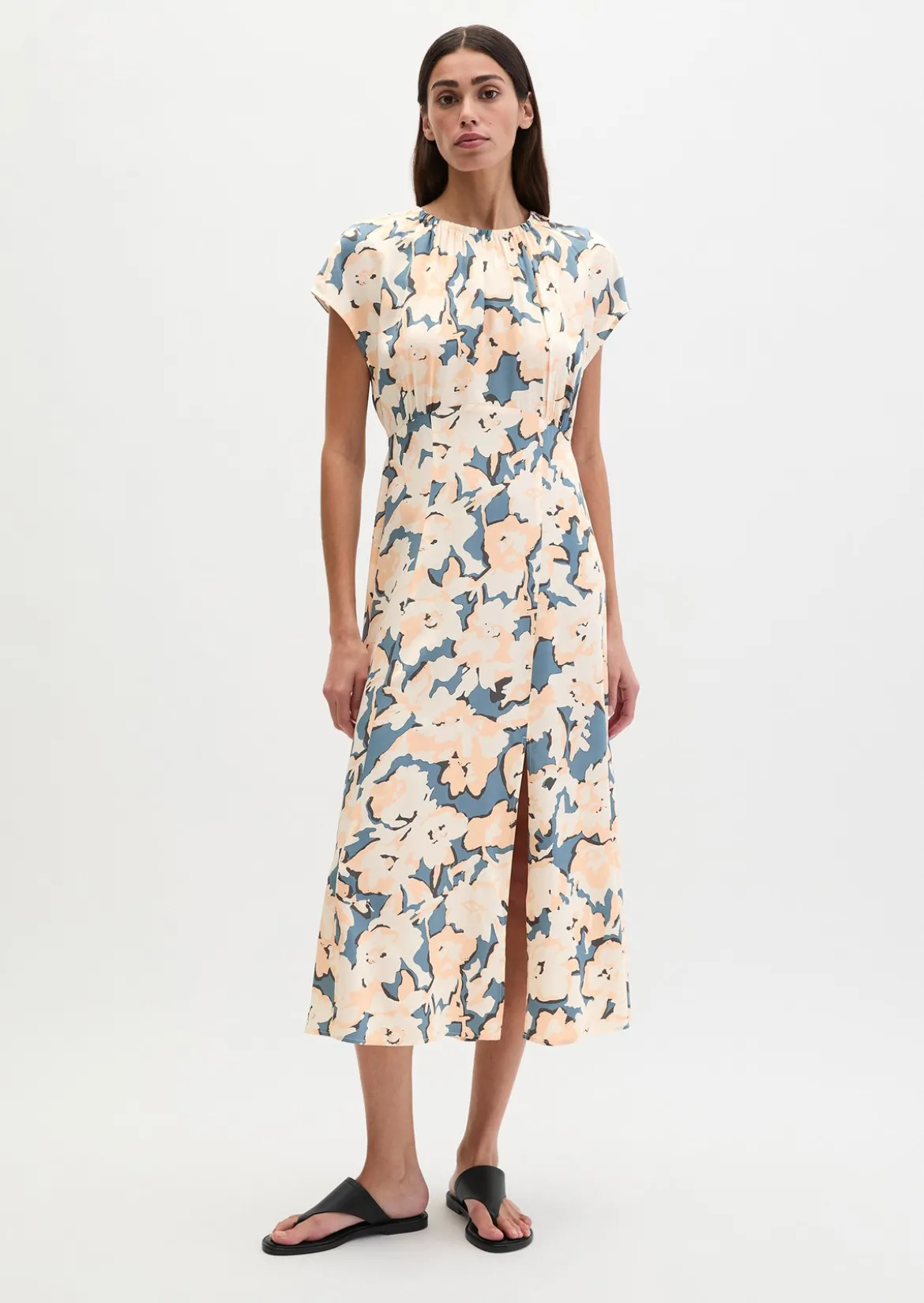 Ärmelloses Print-Kleid flared aus LENZING™ ECOVERO™