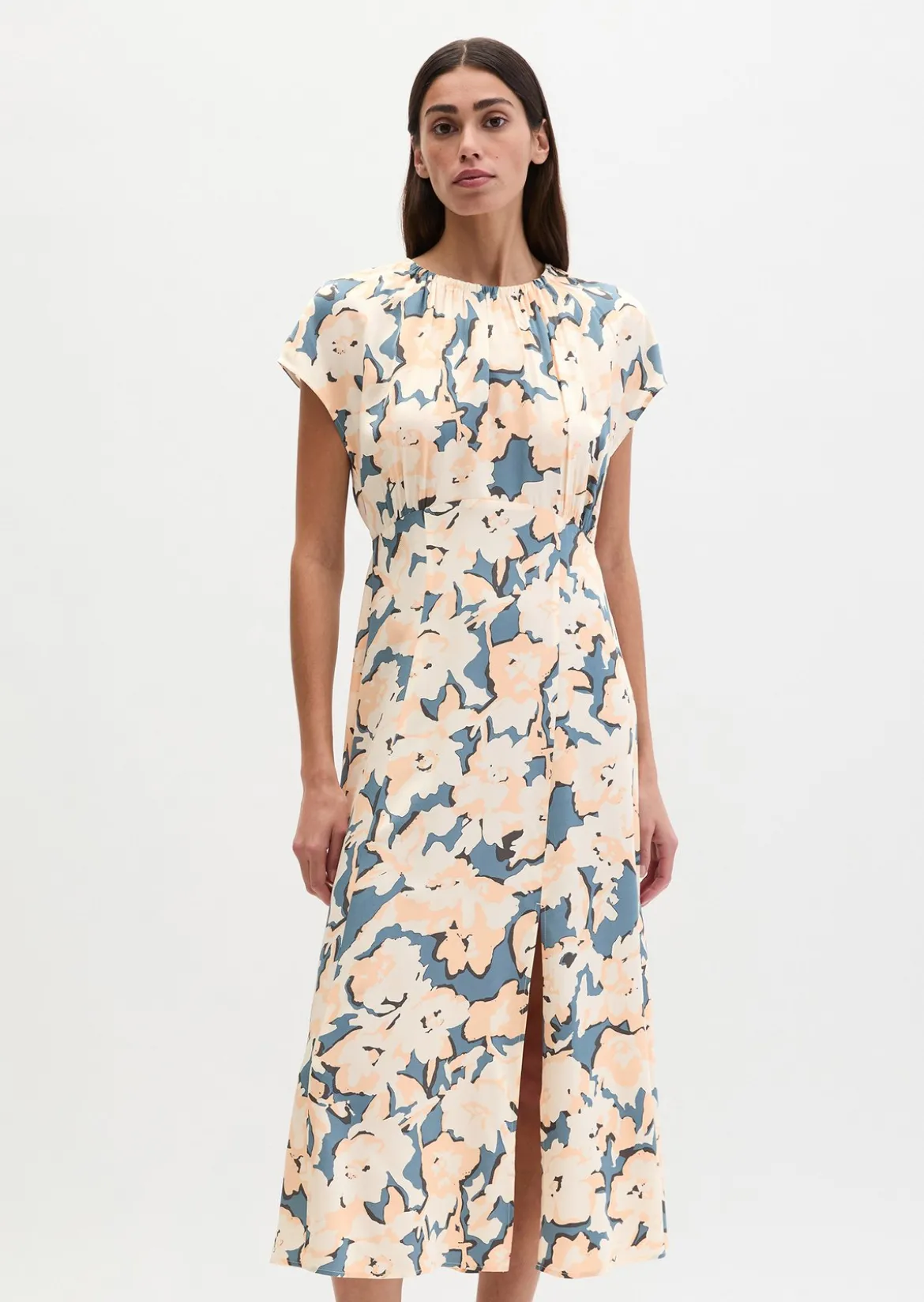 Ärmelloses Print-Kleid flared aus LENZING™ ECOVERO™