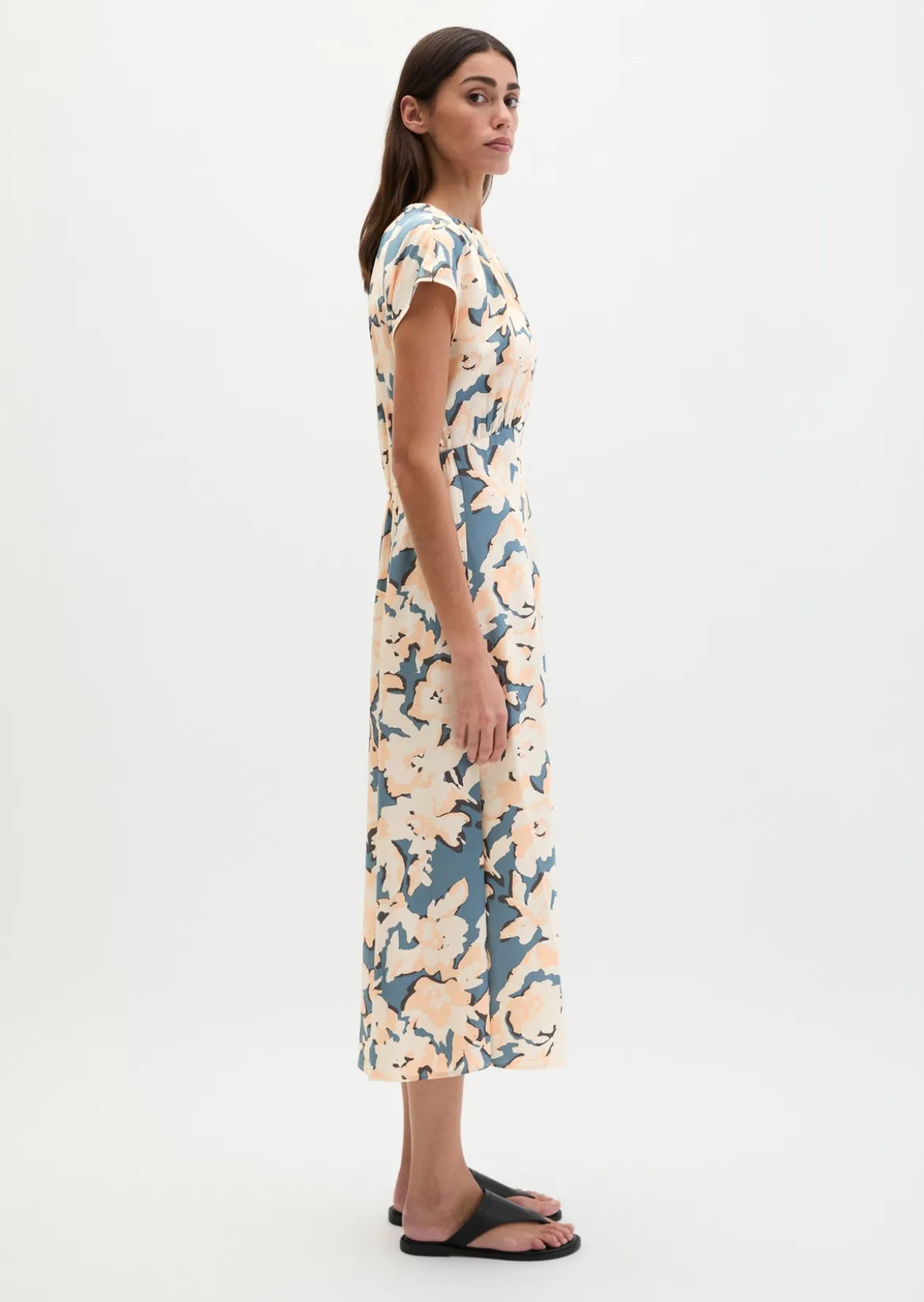 Ärmelloses Print-Kleid flared aus LENZING™ ECOVERO™