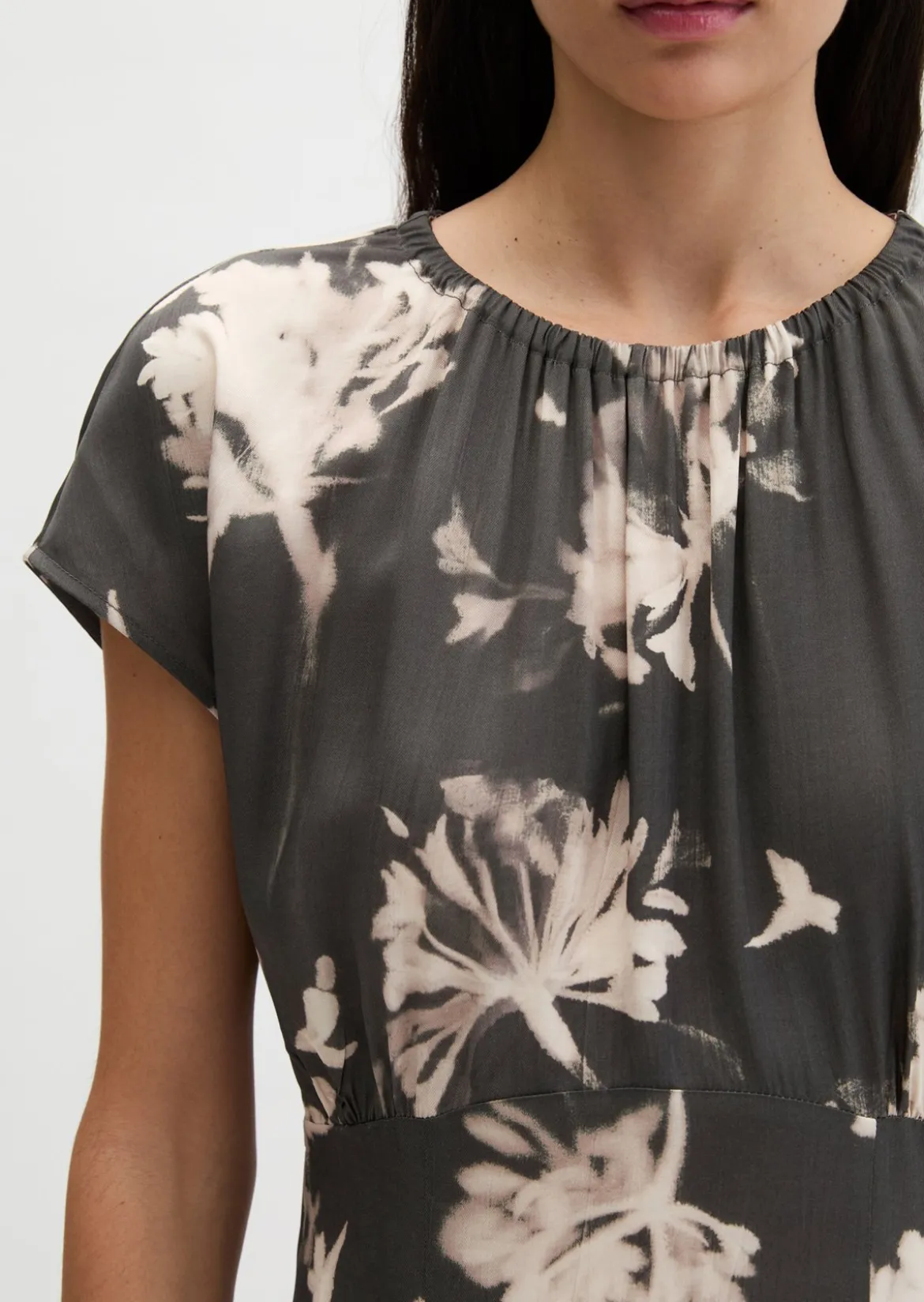 Ärmelloses Print-Kleid flared aus LENZING™ ECOVERO™
