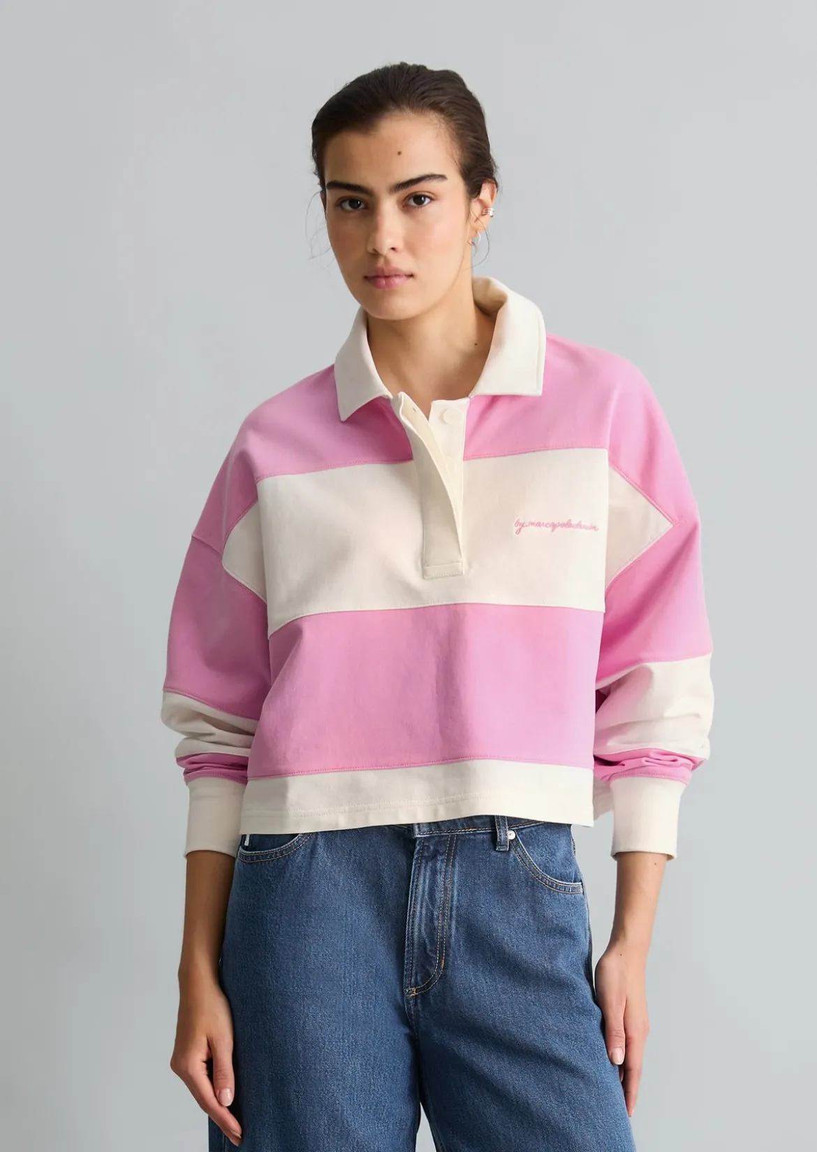 Rugby-Sweatshirt relaxed aus reinem Organic Cotton