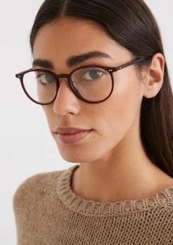 Runde Unisex-Panto-Brille aus hochwertigem Acetat