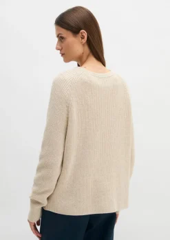 Rundhalspullover loose aus Heavy-Weight-Organic-Cotton
