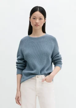 Rundhalspullover loose aus Heavy-Weight-Organic-Cotton