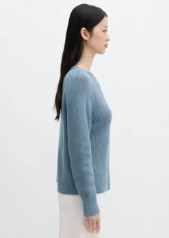 Rundhalspullover loose aus Heavy-Weight-Organic-Cotton