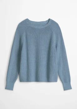 Rundhalspullover loose aus Heavy-Weight-Organic-Cotton