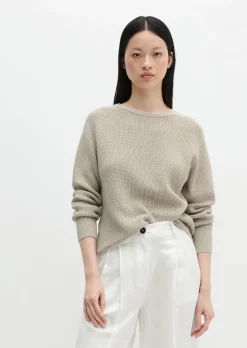 Rundhalspullover loose aus Heavy-Weight-Organic-Cotton