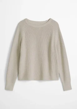 Rundhalspullover loose aus Heavy-Weight-Organic-Cotton