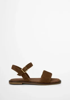 Sandale aus softem Veloursleder
