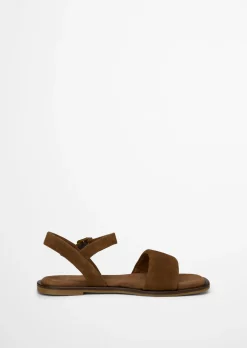 Sandale aus softem Veloursleder