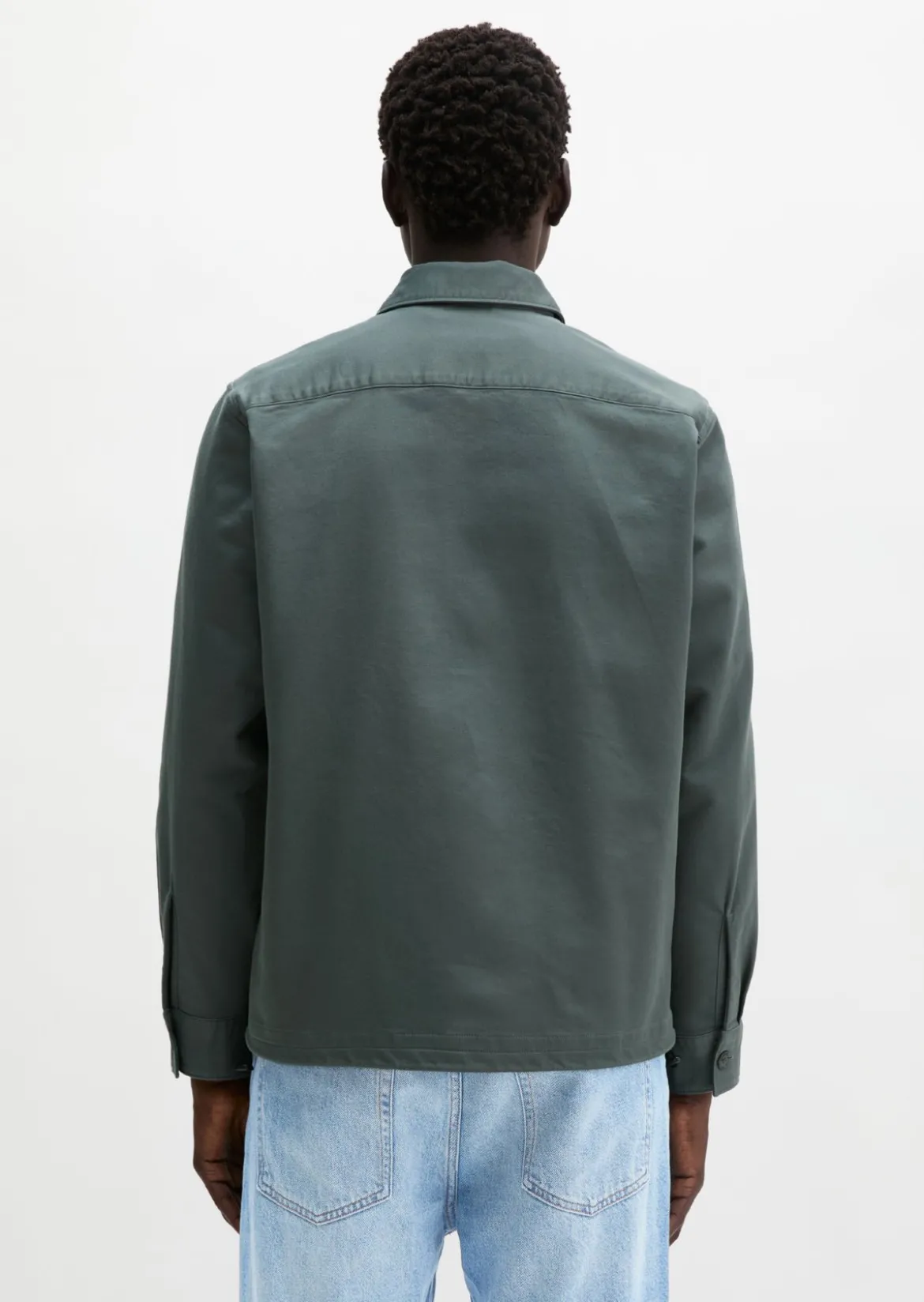 Sateen-Overshirt aus glatter Bio-Baumwoll-Qualität