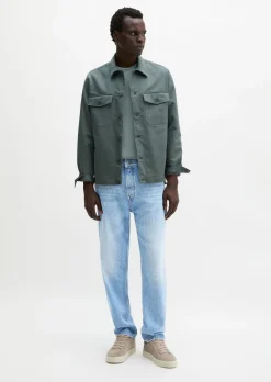 Sateen-Overshirt aus glatter Bio-Baumwoll-Qualität