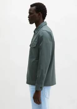 Sateen-Overshirt aus glatter Bio-Baumwoll-Qualität