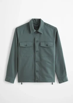Sateen-Overshirt aus glatter Bio-Baumwoll-Qualität