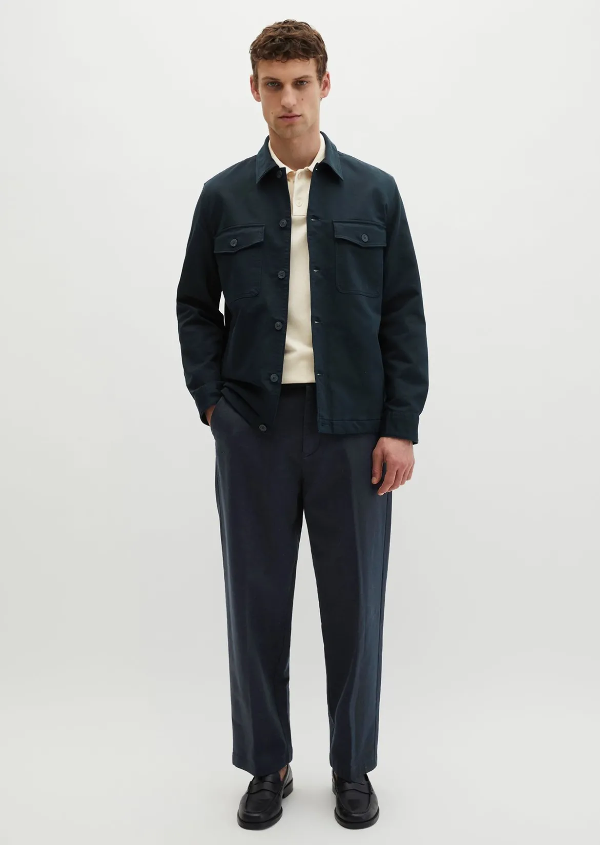 Sateen-Overshirt aus glatter Bio-Baumwoll-Qualität