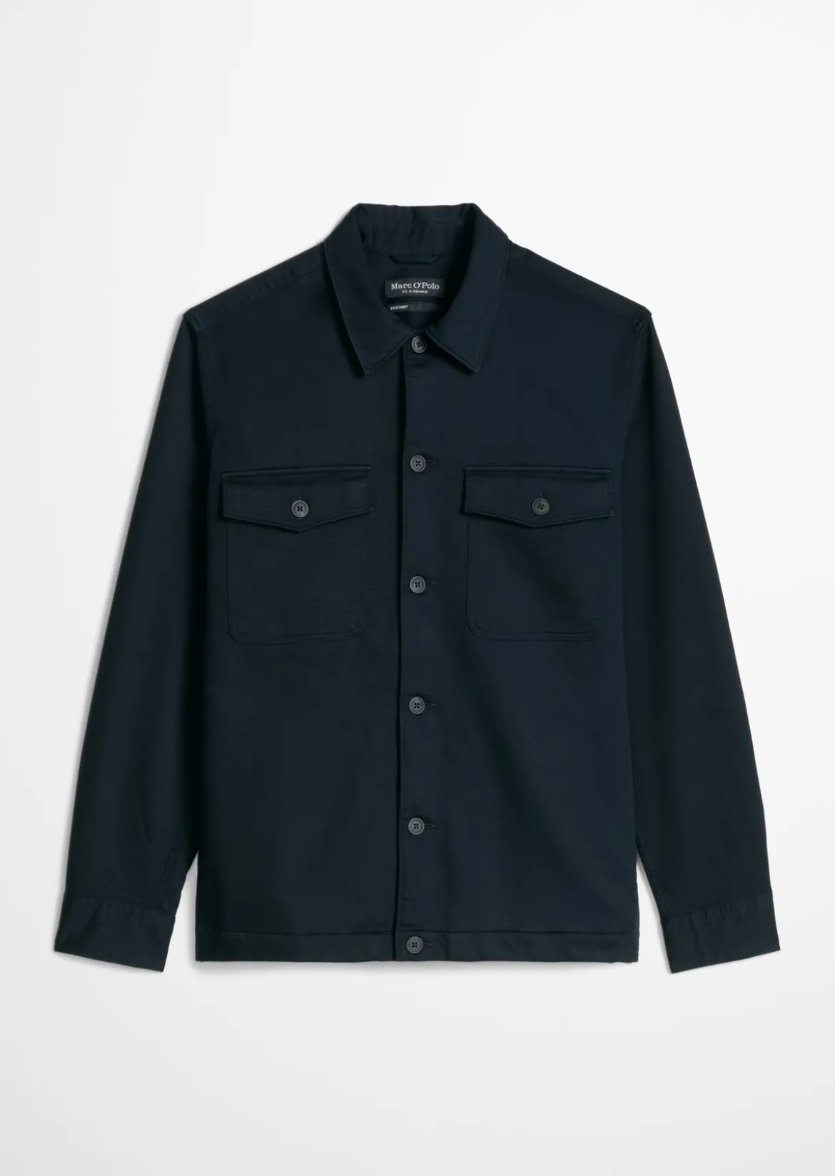 Sateen-Overshirt aus glatter Bio-Baumwoll-Qualität