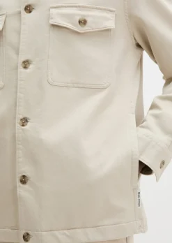 Sateen-Overshirt aus glatter Bio-Baumwoll-Qualität