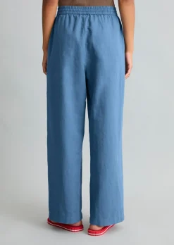 Schlupfhose regular aus Leinen-Baumwolle-Mix