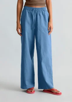 Schlupfhose regular aus Leinen-Baumwolle-Mix