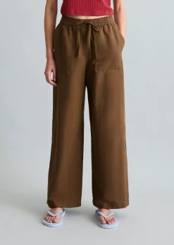 Schlupfhose regular aus Leinen-Baumwolle-Mix