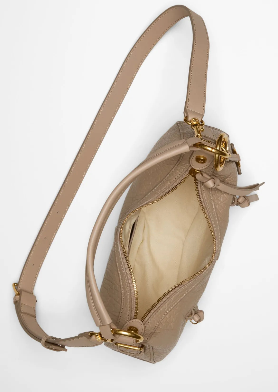 Schultertasche aus fein genarbtem Rindleder