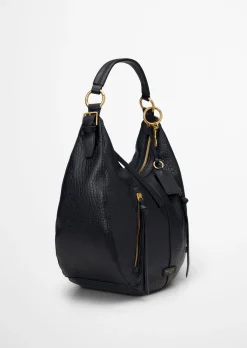 Schultertasche large aus fein genarbtem Schafleder