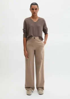 Seamless-Pullover loose aus reiner Bio-Baumwolle