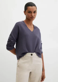 Seamless-Pullover loose aus reiner Bio-Baumwolle