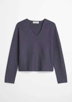 Seamless-Pullover loose aus reiner Bio-Baumwolle
