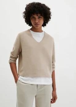 Seamless-Pullover loose aus reiner Bio-Baumwolle