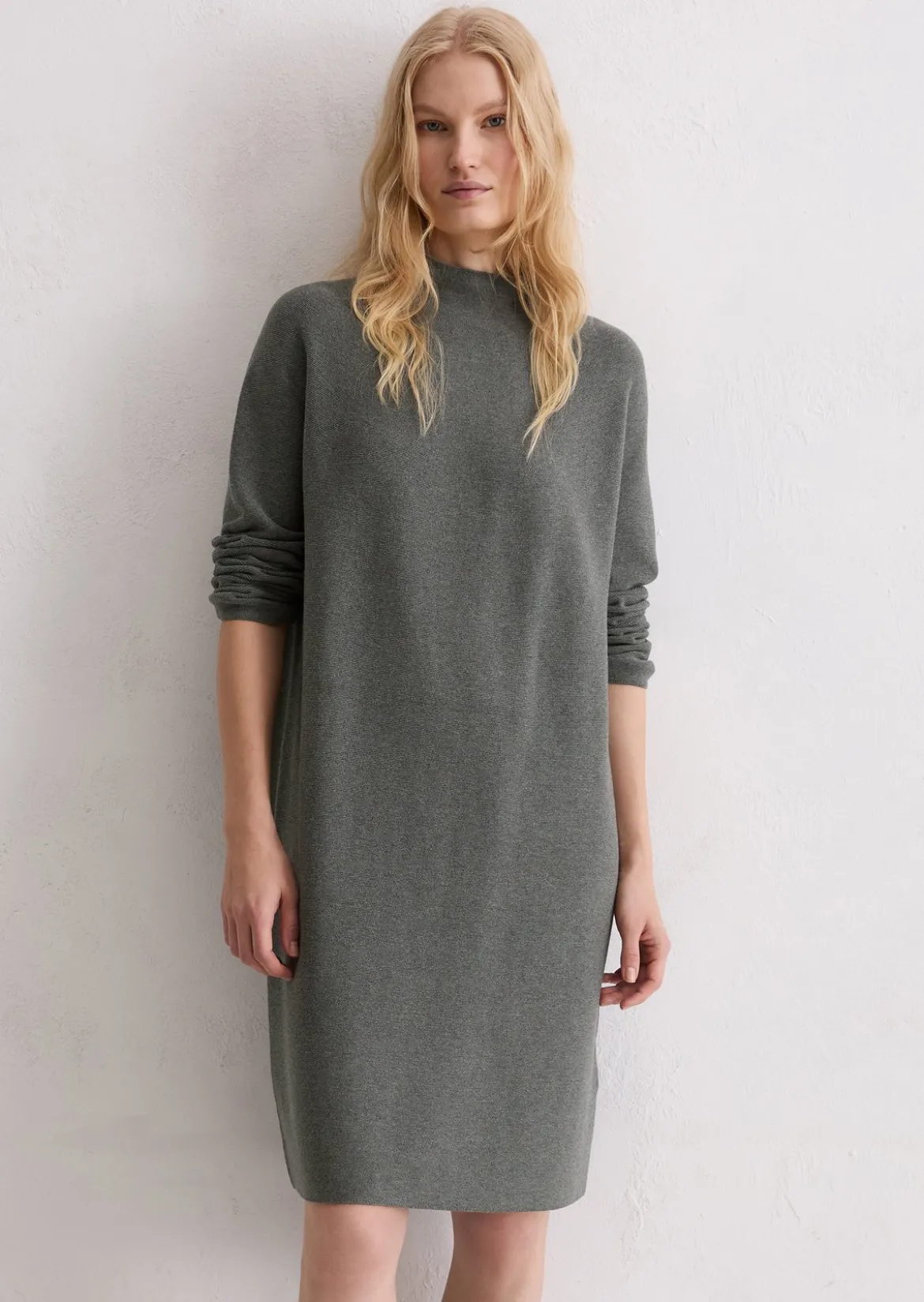 Seamless-Strickkleid loose aus softer Bio-Baumwolle