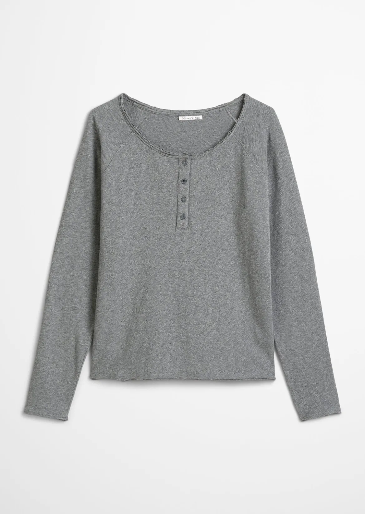 Serafino-Longsleeve relaxed aus weichem Slub Heavy Jersey