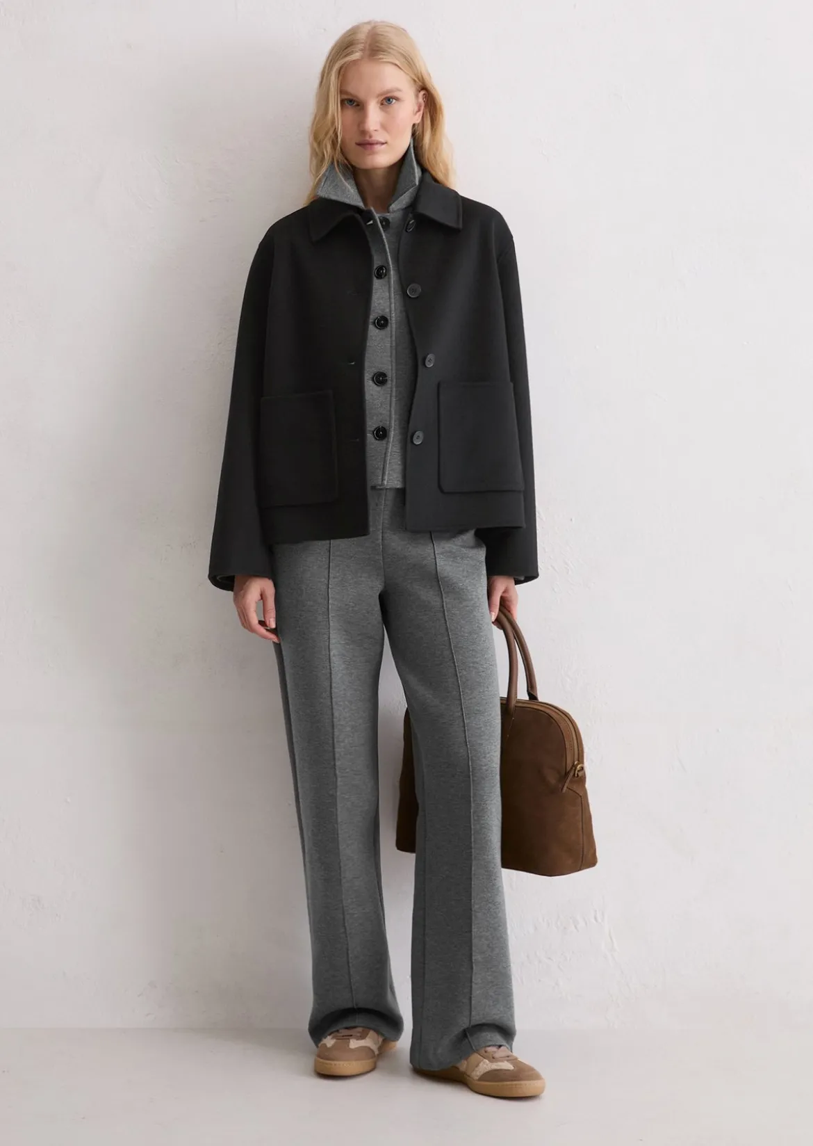 Shirtjacke regular aus edlem Woll-Doubleface