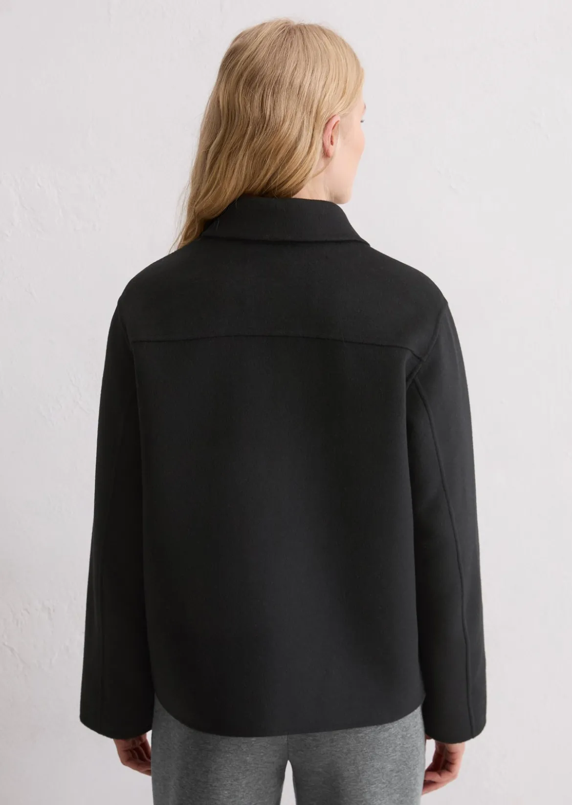 Shirtjacke regular aus edlem Woll-Doubleface