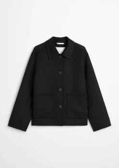 Shirtjacke regular aus edlem Woll-Doubleface
