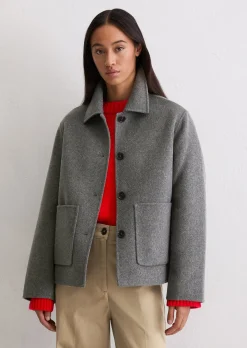 Shirtjacke regular aus edlem Woll-Doubleface