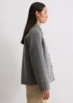 Shirtjacke regular aus edlem Woll-Doubleface