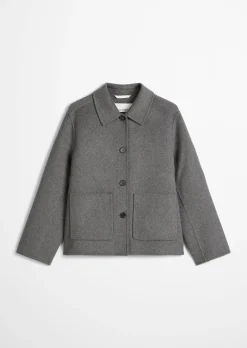 Shirtjacke regular aus edlem Woll-Doubleface