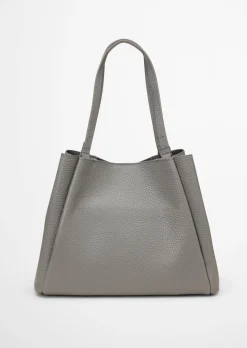 Shopper aus genarbtem Rindleder