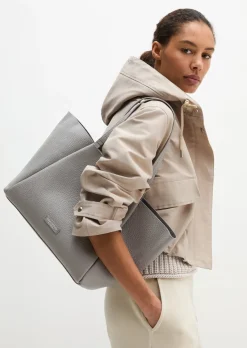 Shopper aus genarbtem Rindleder