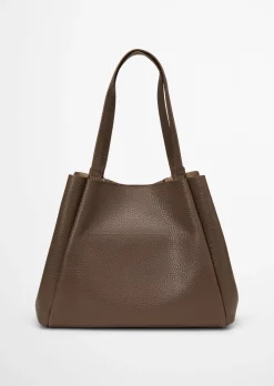 Shopper aus genarbtem Rindleder