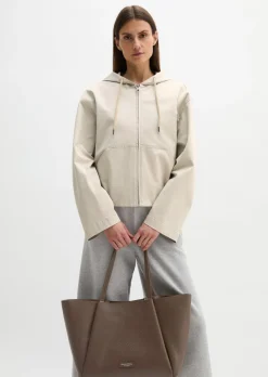 Shopper aus genarbtem Rindleder