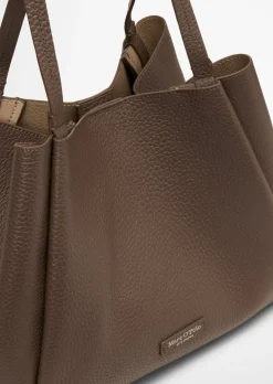 Shopper aus genarbtem Rindleder