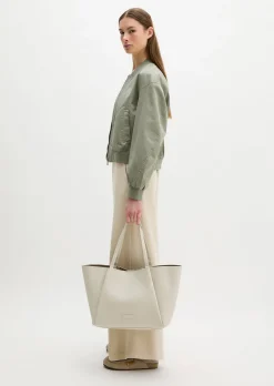 Shopper aus genarbtem Rindleder