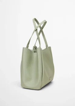 Shopper aus genarbtem Rindleder